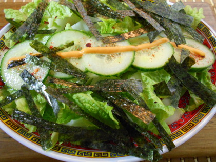 asian lettuce add seaweed strips nora