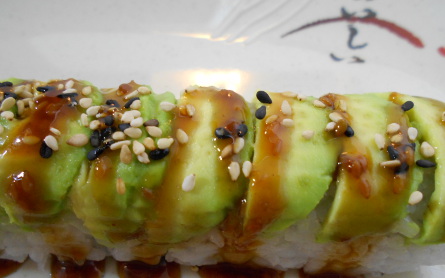 add toppings to sushi chicken teriyaki roll