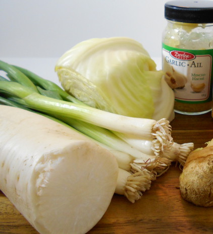 veges for making gyoza, chicken and vege