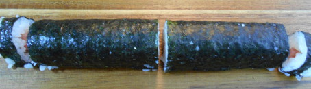how to cut hosomaki tuna roll, sushi menu maki
