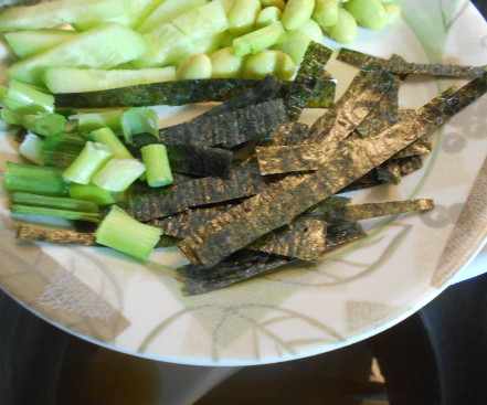 add veges to miso soybean dashi