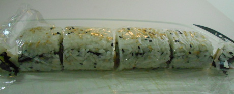 remove the sushi roll ends